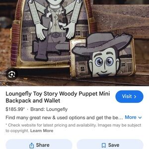 Loungefly Toy Story Woody Mini Backpack and Wallet